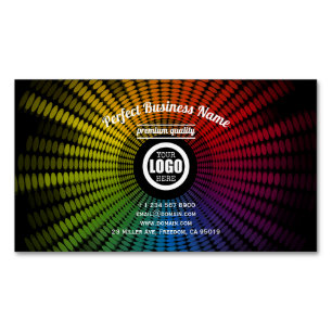 Cartão De Visitas Magnético DJ Music Colorida Sound Wave Criativa Legal