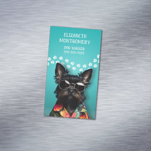 Cartão De Visitas Magnético Dog Walker (Posição Original)