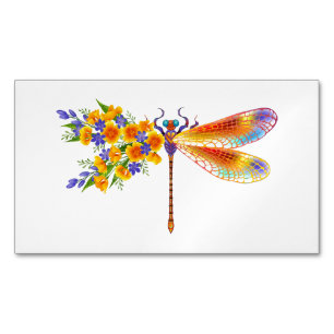 Cartão De Visitas Magnético Dragonfly Amarelo