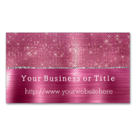 Cartão De Visitas Magnético Dreamzy Glitzy Silver Sparkle