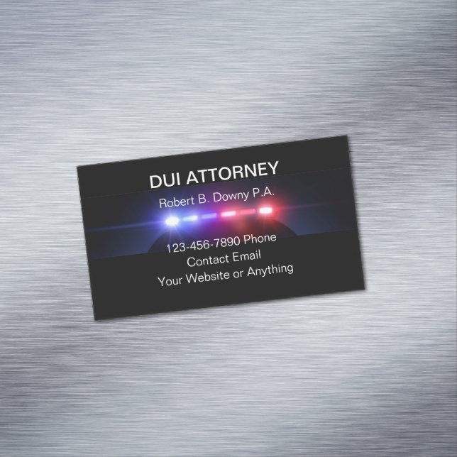 Cartão De Visitas Magnético DUI Attorney Business Card Magnets (Posição Original)