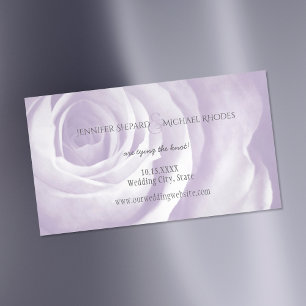 Cartão De Visitas Magnético economias elegantes simples do casamento do rosa