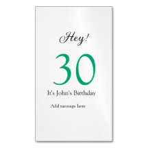 Ei é o 30º aniversário letra negrito verde preto n