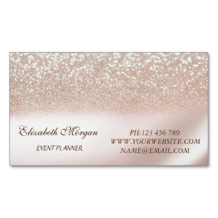 Cartão De Visitas Magnético Elegante Moderno Glitter Sofisticado