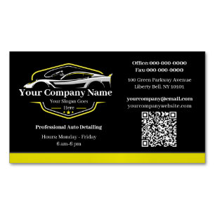 Cartão De Visitas Magnético Empresa de Lava-Automóvel de Detenção Automática P