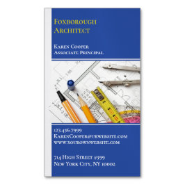 Cartão De Visitas Magnético Engenharia de arquitetura