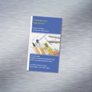 Cartão De Visitas Magnético Engenharia de arquitetura