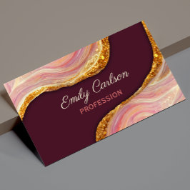 Cartão De Visitas Magnético Escamuflada escamosa, cor-de-rosa, esfola de ouro,