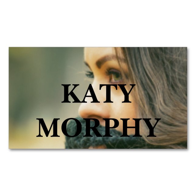 Cartão De Visitas Magnético esquadrão de caligrafia profissional moderno simpl (Frente)