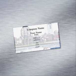 Cartão De Visitas Magnético Esqui aquático pelo Relógio Colgate