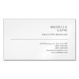 Cartão De Visitas Magnético Estilo Minimalista Simples Moderno Contemporâneo