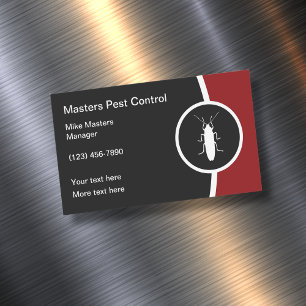 Cartão De Visitas Magnético Exterminando Design de Insetos Modernos de Serviç