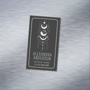 Cartão De Visitas Magnético Fases Celestiais Da Lua Espiritual Místico