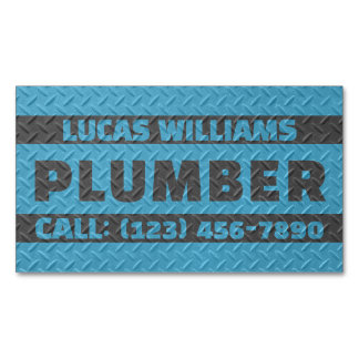 Cartão De Visitas Magnético Faux metallic texture surface handyman