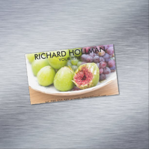 Cartão De Visitas Magnético Figos frescos e uvas