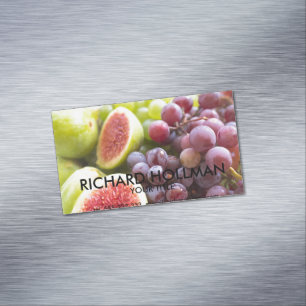Cartão De Visitas Magnético Figos frescos e uvas