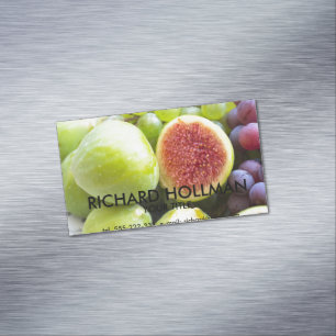 Cartão De Visitas Magnético Figos frescos e uvas