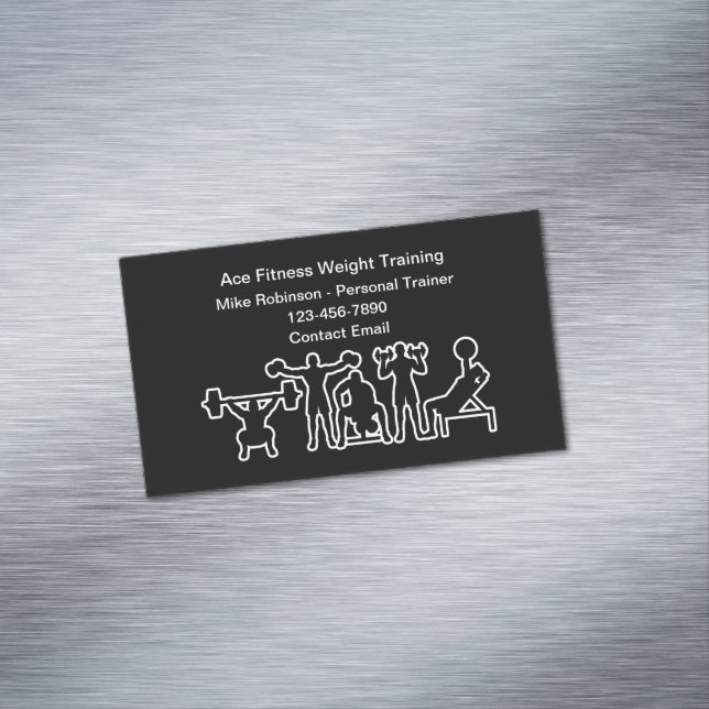Cartão De Visitas Magnético Fitness Personal Trainer And Coach (Posição Original)