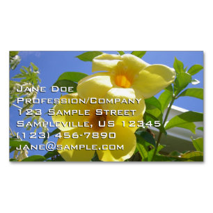 Cartão De Visitas Magnético Flores de Trompetes do ouro I