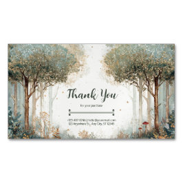 Cartão De Visitas Magnético Floresta Encantada Whimsical & Eetal