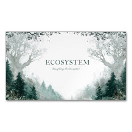 Cartão De Visitas Magnético Floresta Moody e Mística Encantada