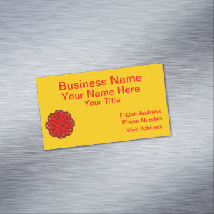 Cartão De Visitas Magnético Flower Flower Ribbon por Kenneth Yoncich