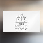 Cartão De Visitas Magnético Foto de Monograma House do Agente Imobiliário Míni<br><div class="desc">Cartão de visita perfeito para aqueles que querem o essencial. Altere o texto, a fonte e as cores deste cartão de visita personalizável. Perfeito para agentes imobiliários e corretores, mutuantes, corretores hipotecários, motoristas, designers de interiores, festas caseiras, alugueres de curto prazo, rendas de férias, agentes de locação financeira e outros...</div>