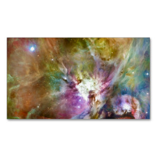Cartão De Visitas Magnético Foto Espacial Decorativa da Nebula do Orion Galaxy