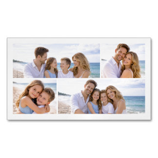 Cartão De Visitas Magnético Foto Personalizada de Família