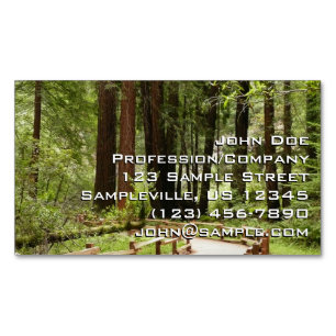 Cartão De Visitas Magnético Fotografia da Natureza da Trilha I de Muir Woods