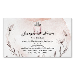 Cartão De Visitas Magnético Fragrância de Perfume Aquarela