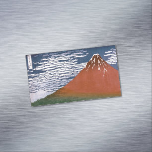Cartão De Visitas Magnético Fuji Vermelha, Vulcão Aka Fujiyama Katsushika Hoku