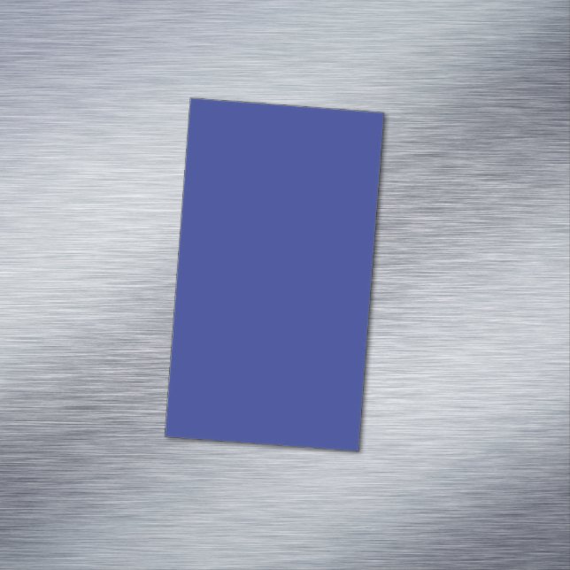 Cartão De Visitas Magnético Fundo Azul Escuro Sólido | Design Minimalista Ousa (Posição Original)