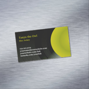 Cartão De Visitas Magnético Fundo do CD DJ