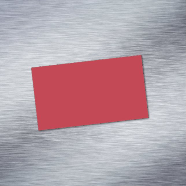Cartão De Visitas Magnético Fundo Vermelho Escuro (Posição Original)