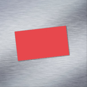 Cartão De Visitas Magnético Fundo Vermelho Sólido