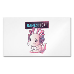 Cartão De Visitas Magnético Gamesolotl - Gamer Axolotl