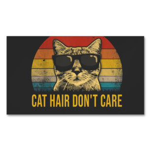 Cartão De Visitas Magnético Gato Engraçado Cabelo Não Me Importo Para Amantes 