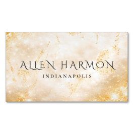 Cartão De Visitas Magnético Gold Minimal Custom Family Name | 5-Minute Edit