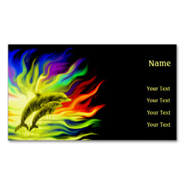 Cartão De Visitas Magnético Golfinhos no Sol