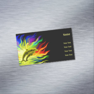 Cartão De Visitas Magnético Golfinhos no Sol