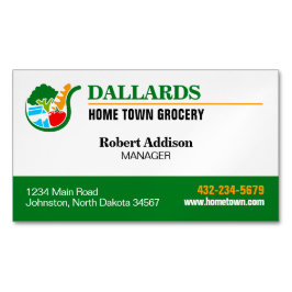 Cartão De Visitas Magnético Grocery Store