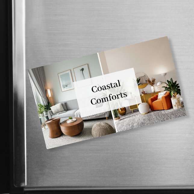 Cartão De Visitas Magnético Guest House Vacation Rental Airbnb (Criador carregado)