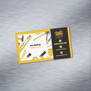 Cartão De Visitas Magnético Handy Man   Construção   Contratante