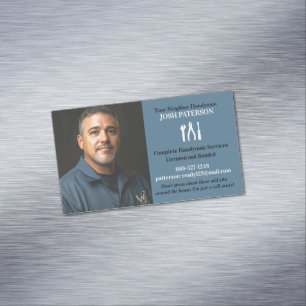 Cartão De Visitas Magnético Handyman com Foto