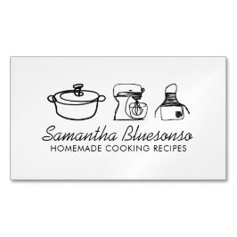 Cartão De Visitas Magnético Homemade de padaria cozinhar comida moderna