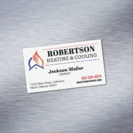 Cartão De Visitas Magnético HVAC de aquecimento e arrefecimento
