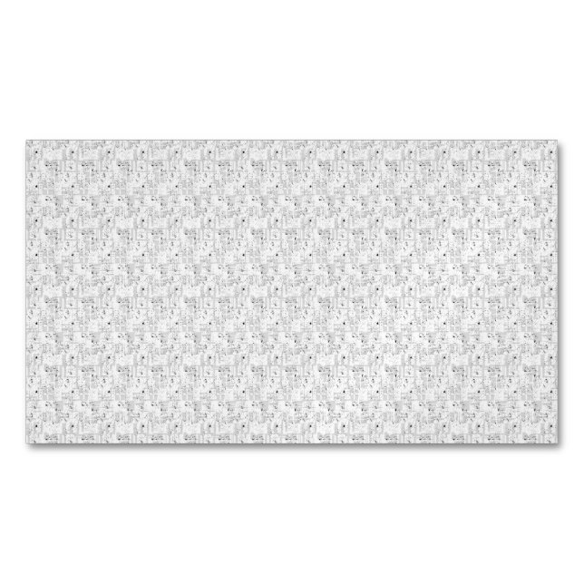 Cartão De Visitas Magnético idioma Design 101 (Frente)