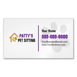 Cartão De Visitas Magnético Imagem de Cartão de visita de Pet Sitting