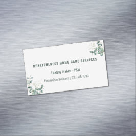 Cartão De Visitas Magnético Íman Estilo Eucalyptus